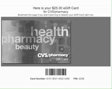 Amazon Com Cvs Pharmacy Gift Card Everything Else