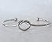 WeiVan Copper Silver Plated Adjustable Everlasting Love Knot Bangle Bracelet Gifts for Her