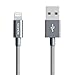 Apple MFi Certified Lightning Cable, ROMOSS 3.28 Feet (1M) Nylon Braided Lightning to USB Sync and Charging Cable for iPhone 7/7 Plus, 6s/6s Plus, 6/6 Plus, iPad Pro/Air 2, iPad Mini 4/3 - Space Grey
