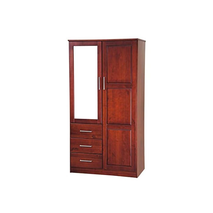 Buy Palace Imports Metro Solid Pine Wood Wardrobe/Armoire/Closet with