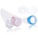 Leak Proof Silicone Travel Bottles Set Refillable 3Pcs 89ml/3oz Squeeze Tubes and 2Pcs 20ml Cream Jars TSA Approved Travel Container for Liquid and Cream- Set of 5