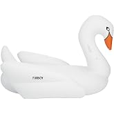 FUNBOY Giant Inflatable Swan Pool Float, Luxury Float for Summer Pool Parties and Entertainment