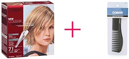 L'Oreal Paris Couleur Experte Express Easy 2-in-1 Color + Highlights (2pc AND Conair Brush Styling Essentials Wide-Tooth Lift Comb, Great for Thick Hair - BUNDLE)