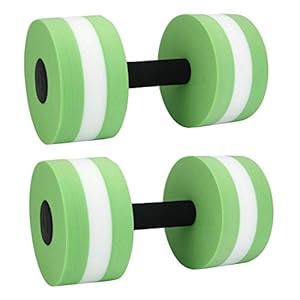 Moligh doll Foam Dumbbells Water Aerobic Exercise Hand Bars Pool Resistance Exercises Equipment,Set Of 2