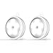 Motion Sensor Night Light [Rechargeable] Motion Detector Led Light [Stick-Anywhere] Cordless Step Light for Wall Hallway Closet Stairs Bedroom Nursery -White, 2 Pack