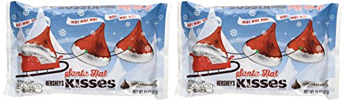 Hershey's Milk Chocolate Holiday Santa Hat Kisses 11 oz (Pack of 2)