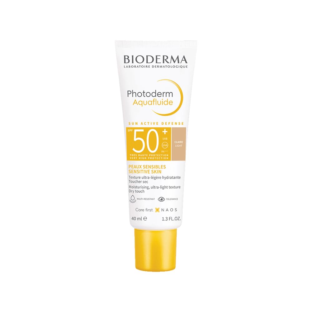 Bioderma Photoderm Aquafluide Light SPF 50+ Tinted Moisturiser and Sunscreen for Sensitive Skin 40ml