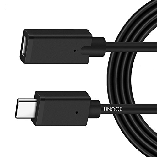 USB C Extension Cable 6ft, UNOOE USB 3.1 Type C Male to Female Thunderbolt 3 Extension Cord (10Gpbs) Support Charging Data Sync Video Audio Transfer for Nintendo Switch,MacBook Pro,Chromebook Pixel
