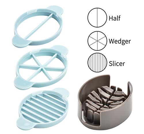 Egg Slicer,Egg Cutter,3 in 1 Multifunctional,3 Different Cutting Shapes,Egg Salad,Convenient,Creative,Blue
