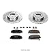 Power Stop K699 Front Z23 Carbon Fiber Brake Pads with Drilled & Slotted Brake Rotors Kit