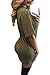 Dearlovers Womens Lace Up Front Half Sleeves Casual Loose Tshirt Dress Small Army Green