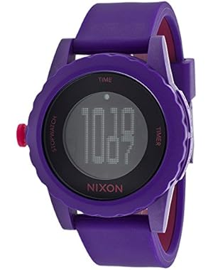 Women's Genie Purple and Pink Silicone Black Dial