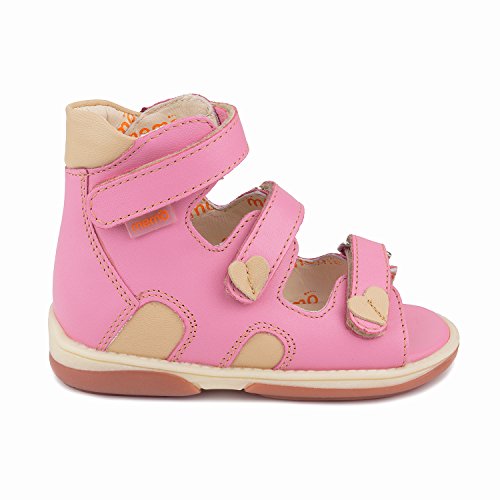 Memo Shoes Atena Corrective Orthopedic AFO Leather Sandal (Toddler Girl