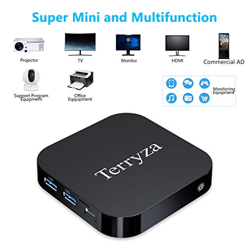 Mini PC Windows 10 Pro OS(64 Bits) with Intel Atom X5-Z8350 Processor HD Graphics 4GB RAM + 64GB Storage, Fanless Mini Desktop Computer with Dual Band WiFi AC/Bluetooth 4.2,Ethernet and HDMI Port