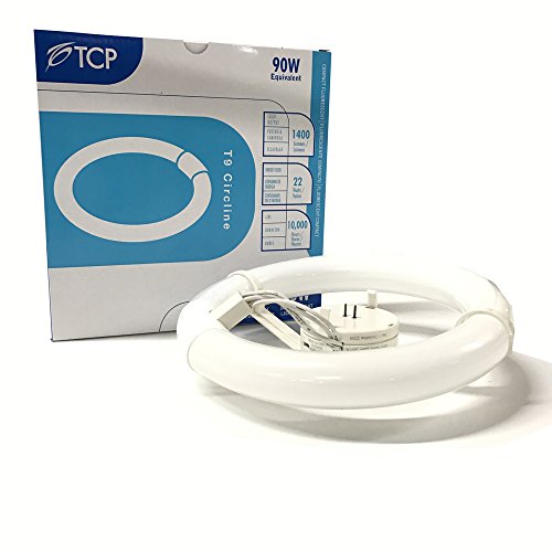 TCP Bundle High Power Factor 90W Equal Soft White CFL T9 Circline Lamp with Hardwire Ballast and Bent Wing Lamp Holder (22W, 2700K, 2400 Lumens, 8" Dia., 10,000 Hours, Part #s 32022, 12522Q, 13822B)