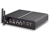 Kingdel Intel 5th Generation i7 Broadwell CPU, 4K HTPC, Fanless Mini Box PC with 16GB RAM, 128GB SSD, Intel HD5500/6000 Graphics, 2xHDMI, 2xLAN, 1xSPDIF, 4xUSB3.0, Wi-Fi, Windows 10 Pro