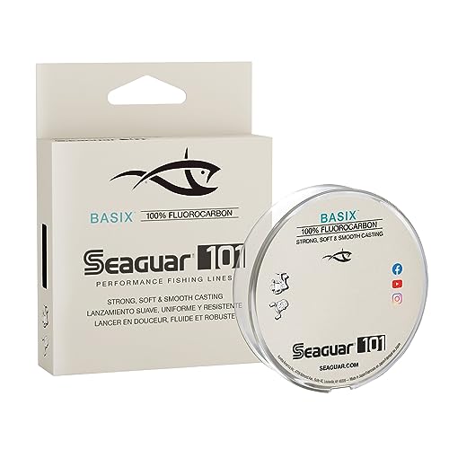 Seaguar 101 BasiX 08BSX200 - Lenza da pesca al 100% in fluorocarburo, 3,6 kg, resistenza alla rottura, lunghezza 182,9 m