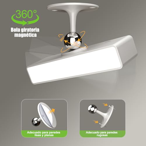 YiLaie Wall Lamps 2 Pcs, Interior Wall Sconces with Remote Controls, 3 Colour Temperatures, Touch Control, Wall Light 360° Rotatable Suitable for Bedroom, Living Room, Reading