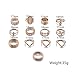 Boho Vintage Knuckle Gold Rings Set, Joint Punk Nail Ring Set for Women Girls
