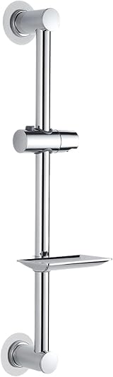 Ibergrif M20802-1 Shower Riser Rail 57cm No Drilling Chrome view 1