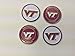 (4) Virginia Tech Hokies Golf Ball Markers