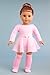 DreamWorld Collections - Practice Time - 4 Piece Outfit - Pink Leotard, Skirt, Leg Warmers and Ballet Slippers - Clothes Fits 18 Inch American Girl Doll (Doll Not Included)