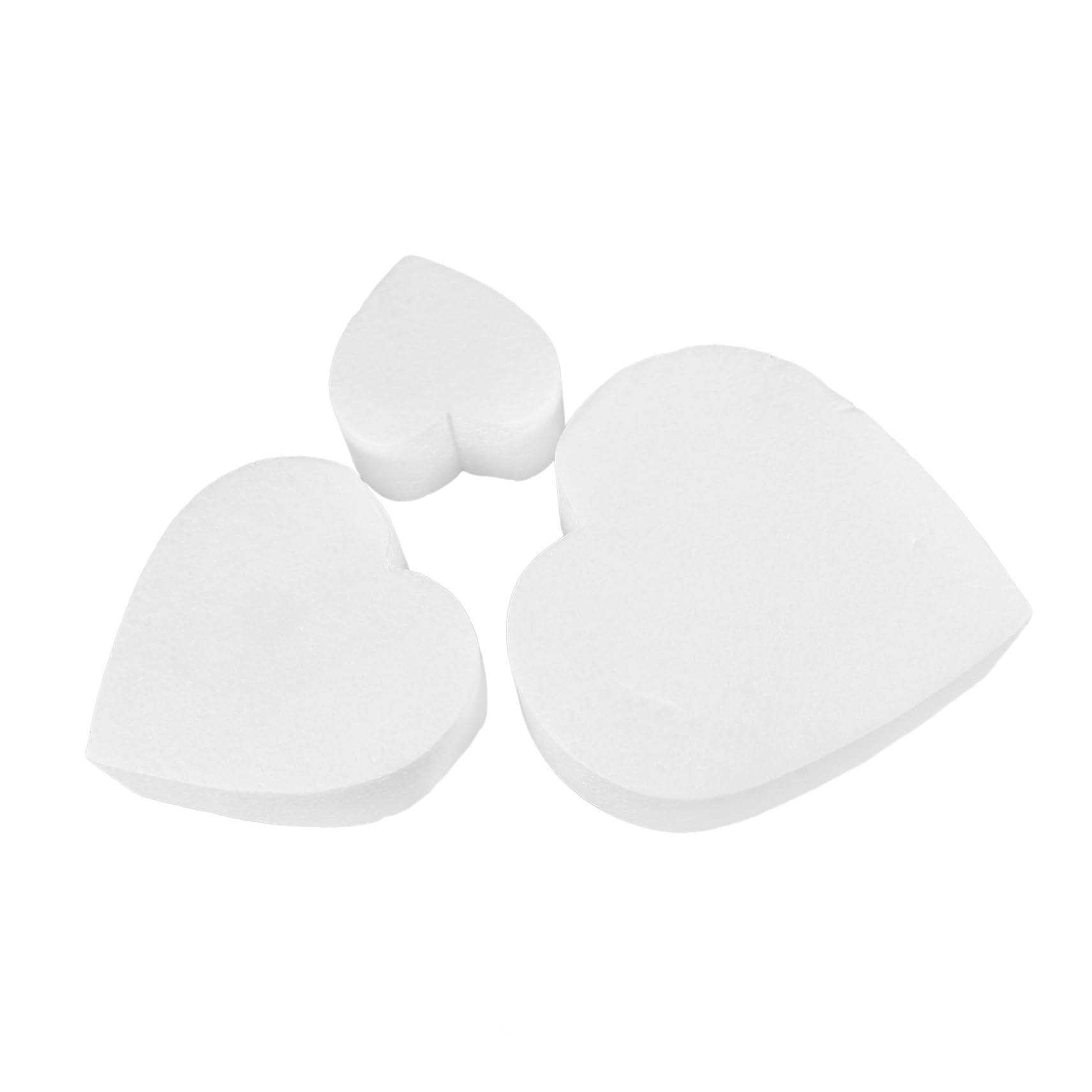 STOBOK 3Pcs Heart Shaped Foam Cake Dummies for Decorating 4/6/8 Inch Heart Foam Cake Models for DIY Baking Decorating Practice