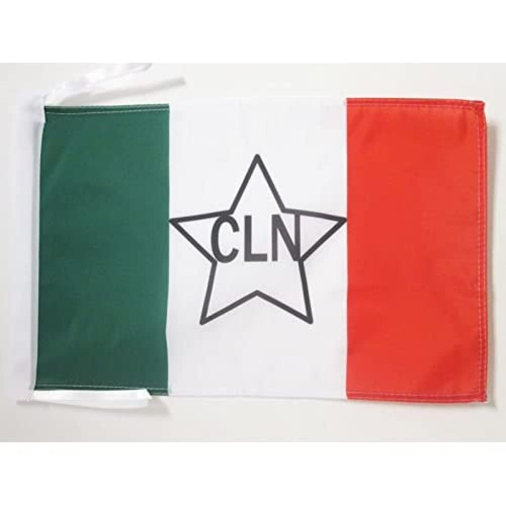 AZ FLAG - National Liberation Committee Italy Flag - 18'' x 12'' - 100% Polyester Italian CLN Small Banner with Two Cords - Fade Resistant - Vivid Colors - 18x12 in - 45x30 Cm โ image 1