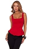 Women's Tank Sleeveless Scoop Neck Ruffle Peplum Casual Sexy Going Out Solid Top