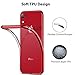RANVOO Clear iPhone XR Case, Soft Silicone Cover with Red Electroplated Bumper Thin Slim Fit Case for iPhone XR 6.1 Inch (2018), Crystal Red