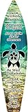 Smart Blonde Sea Turtle Metal Novelty Surf Board Sign SB-082