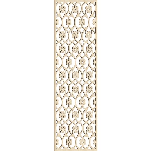 31 3/8"W x 79 3/8"H x 1/4"T Adams Decorative Fretwork Wood Wall Panels, Birch