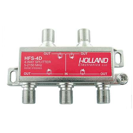 4-Way HD RF Cable TV 2150 Mhz Splitter