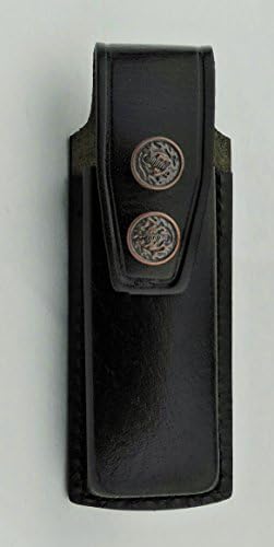 Alis Handmade Leather Single Magazine Pouch/Carrier/Case Series (Black , 002 45 Cal Colt )
