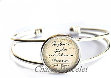 beautiful, Fashion, Bracelet, Fashion,To plant a garden is to believe in Tomorrow quote Bracelet,quote jewelry garden quote gardener's gift,Modern, Fashion, Bracelet, Birthday, Friendship, Sister