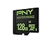 PNY High Performance 128GB High Speed MicroSDXC Class 10 UHS-I, U1 up to 60MB/sec Flash Memory Card (P-SDUX128U160G-GE)