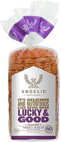 ANGELIC BAKEHOUSE Sprouted Honey Wheat with Rai Bread, 16 Ounce (Pack of 8)
