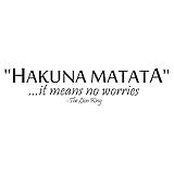 UNKE Removable PVC Wall Sticker Words Sign Hakuna Matata Art Mural Wall Sticker Decal