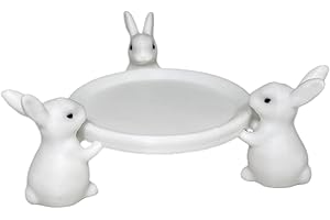 Bunny Cupcake Stand, Easter Rabbit Earrings Necklace Tray, Party Cake Serving Plate, for Trinket Necklaces Bracelets Rings Ke