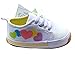 Kuner Baby Girls White Canvas Rubber Sole Sweet Sneaker Outdoor First Walkers Shoes
