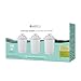 Santevia Water Filter Pitcher Replacement Filters, 3-Pack, Compatible with Santevia Classic Pitchers Only, Alkaline, Adds Back Minerals