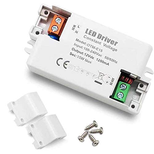 REYLAX 12V LED Driver 15W 1.25A, Power Supply Unit, 240V AC to 12V DC Transformer, Constant Voltage Driver Adapter - Image 3