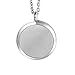 HOUSWEETY Aromatherapy Essential Oil Diffuser Necklace-Stainless Steel Locket Pendant,11 Refill Pads(Non-engraving)