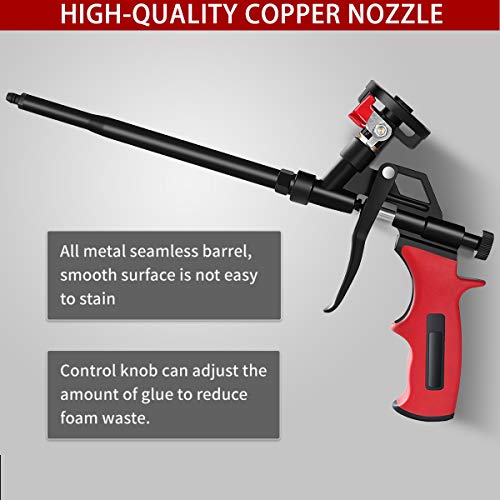 QuFeng Professional Spray Foam Gun With Valve, Needn't Clean, Upgrade