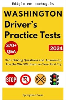 Livro Testes práticos para motoristas de Washington (Guia de estudos e preparação para exame de habilitação)
