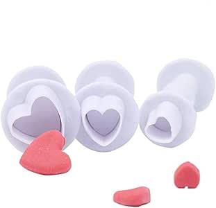 ASTrade 3 Piezas Cortador de Galletas Fondant Émbolo Cortadores