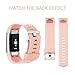 Fitbit Charge 2 Bands, AK Special Edition Adjustable Comfortable Replacement Wristbands for Fitbit Charge 2 Heart Rate [No Tracker] (Blush Pink, Small)
