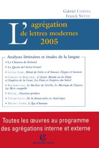 L' agrégation de lettres modernes 2005