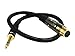 Monoprice 104767 1.5-Feet Premier Series XLR Female to 1/4-Inch TRS Male 16AWG Cable (2 Pack)