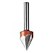 60-Degree V-Groove Bit, 1/2-Inch Diameter, 1/2-Inch Shank